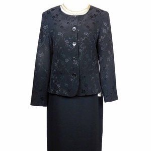 Preston and York Black Formal 2 Piece Suit Size 6 Vintage